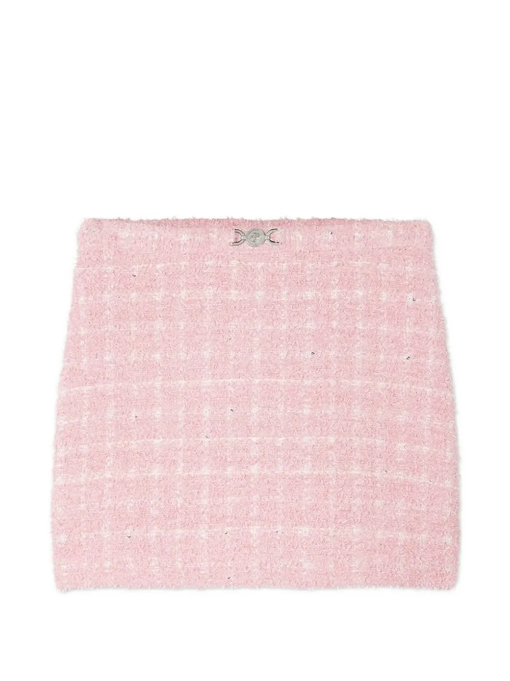 Versace Kids medallion-plaque tweed skirt - Rosa