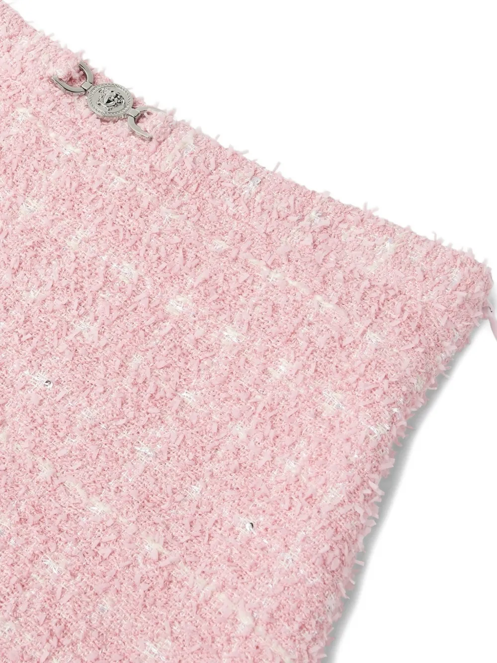 Versace Kids Tweed rok met medaillon plakkaat Roze