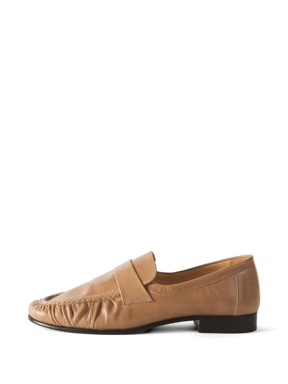 Rejina Pyo ruched leather loafers - Marrone