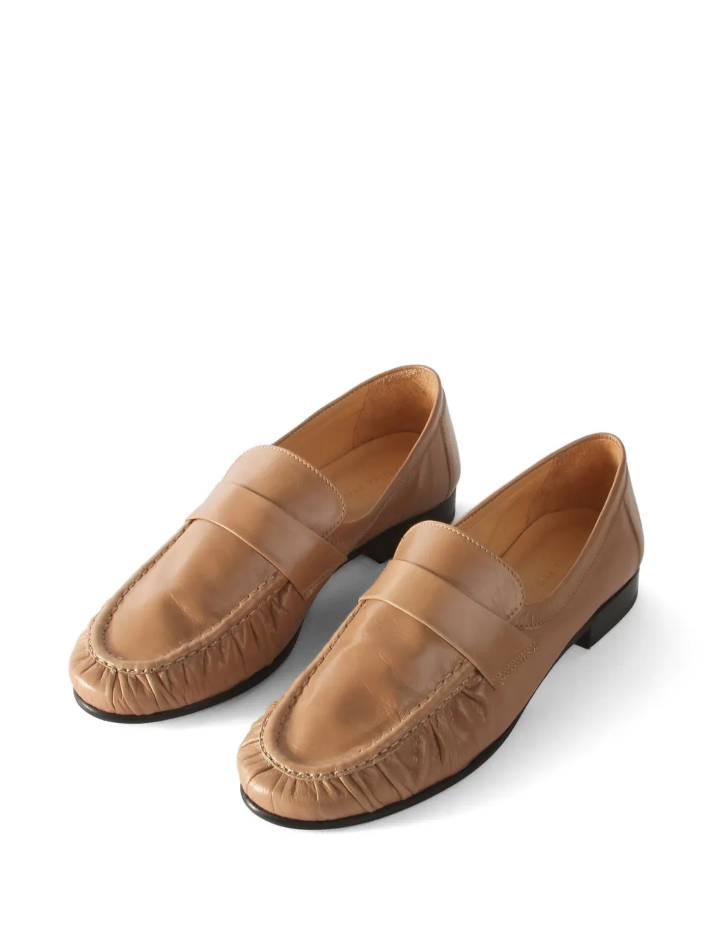 Rejina Pyo Loafers met ruches Bruin