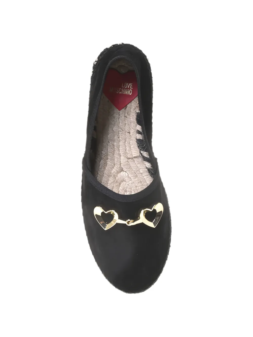 Love Moschino Espadrilles met hart bedel Zwart