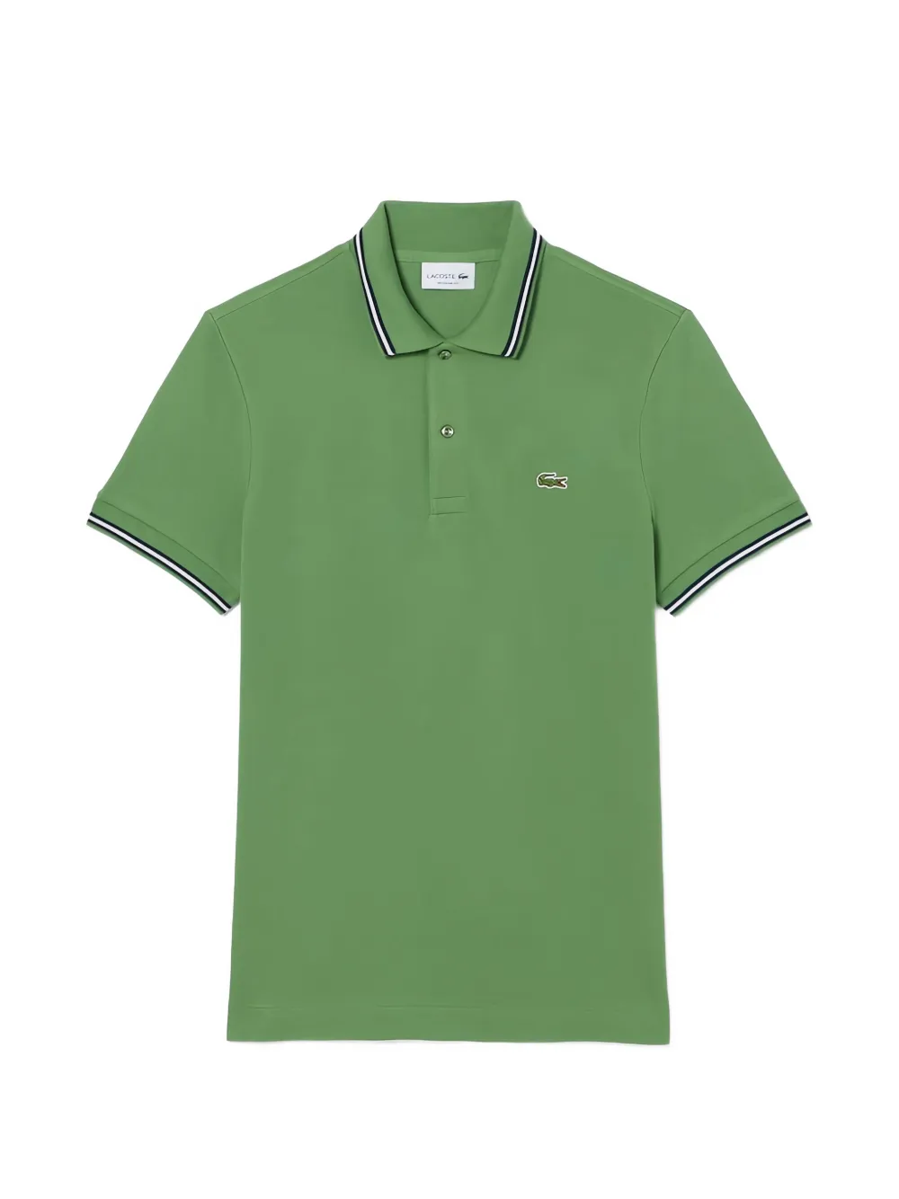 Lacoste L.12.12 striped collar polo shirt - Grün