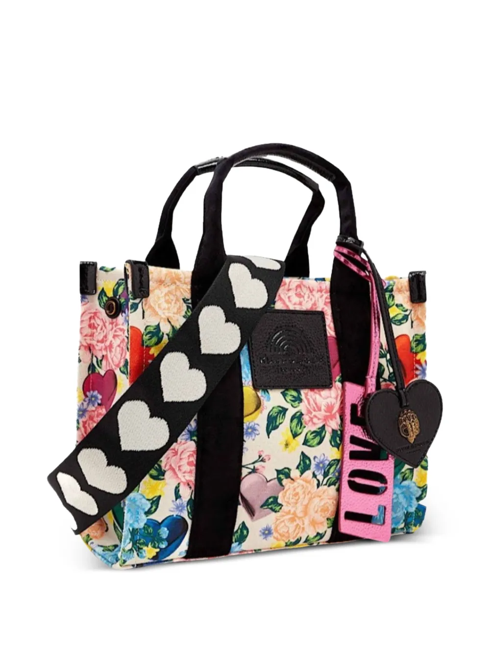 Kurt Geiger London Kleine Southbank shopper met bloemenprint Beige