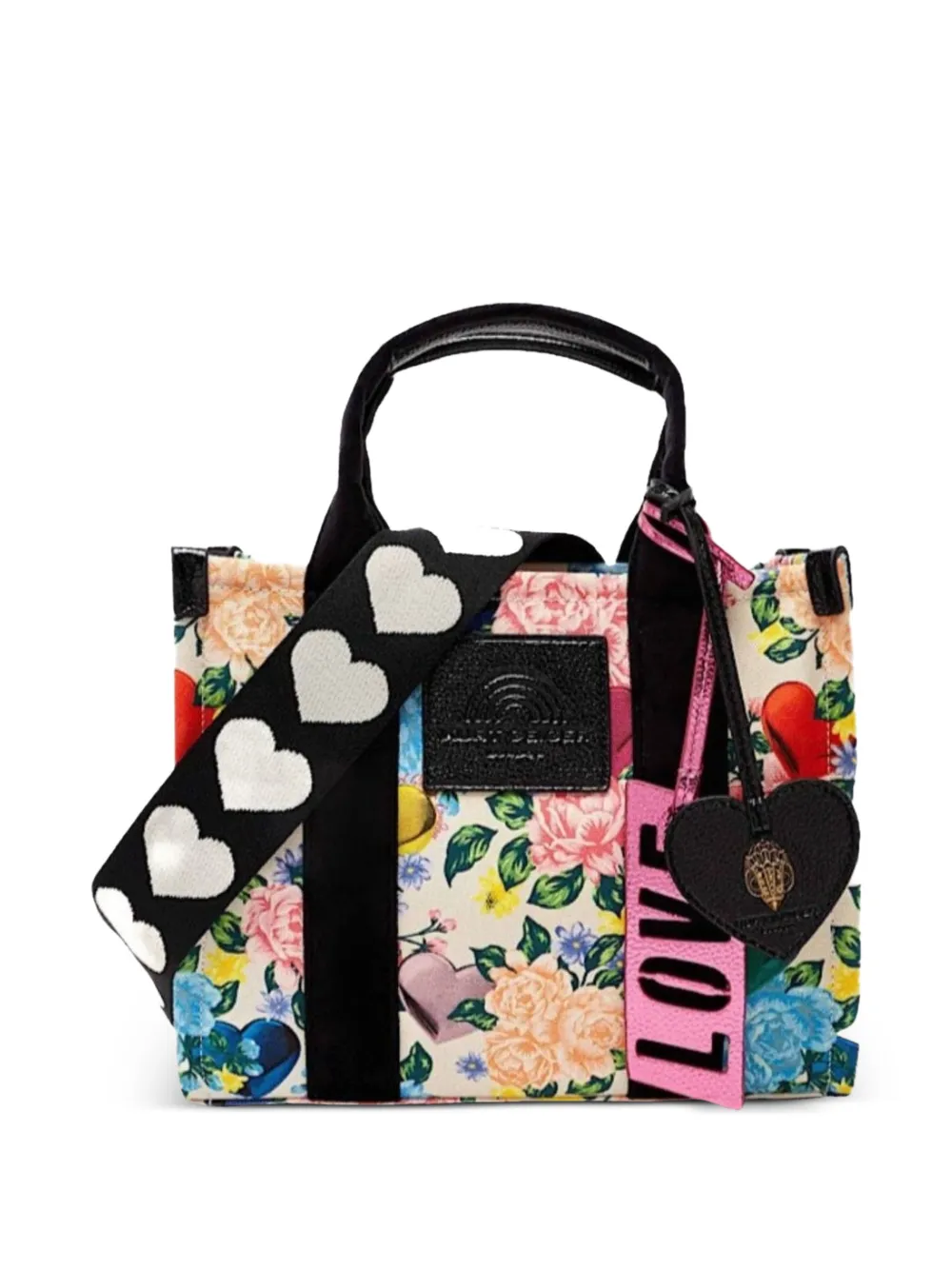 Kurt Geiger London small Southbank floral-print tote bag - Toni neutri