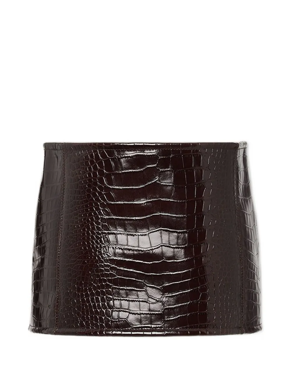 DSQUARED2 Leren mini-rok met reliëf Bruin