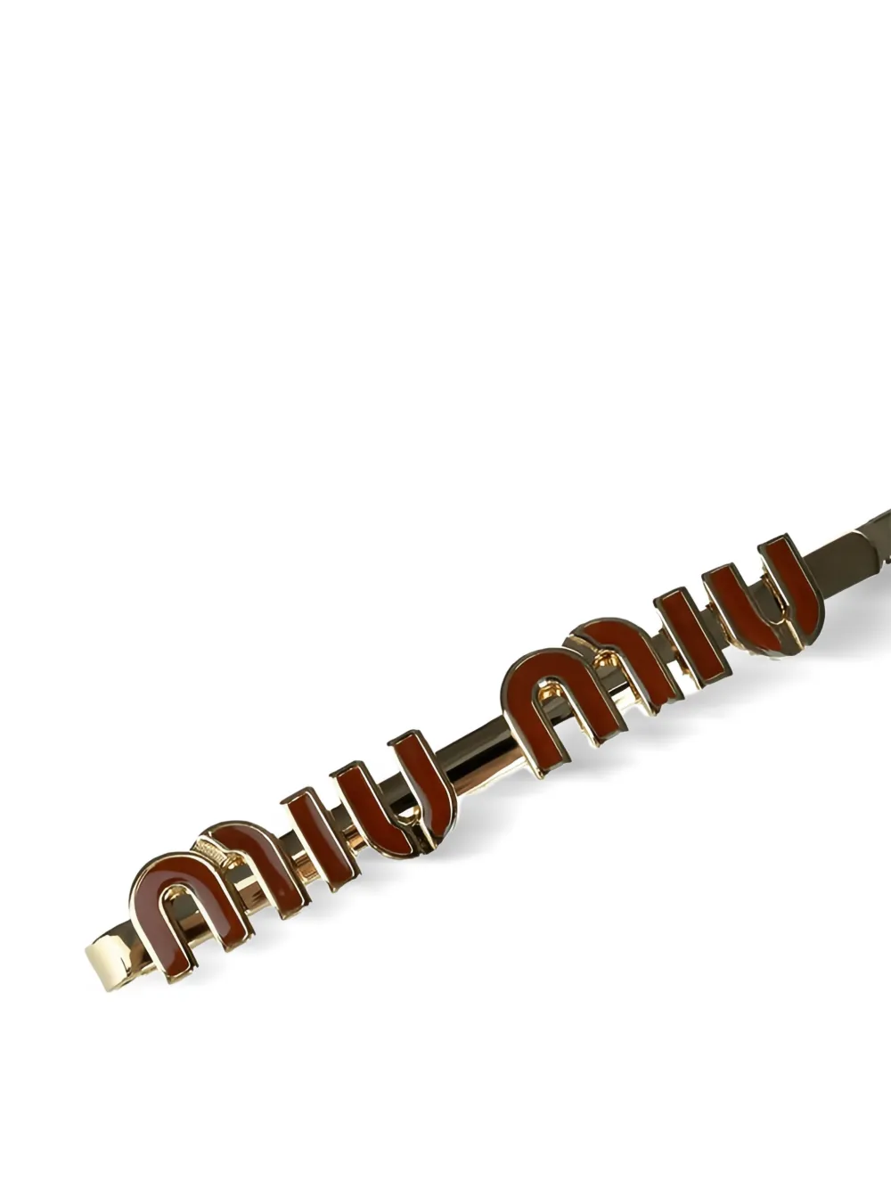 Miu Haarclip met logo Goud
