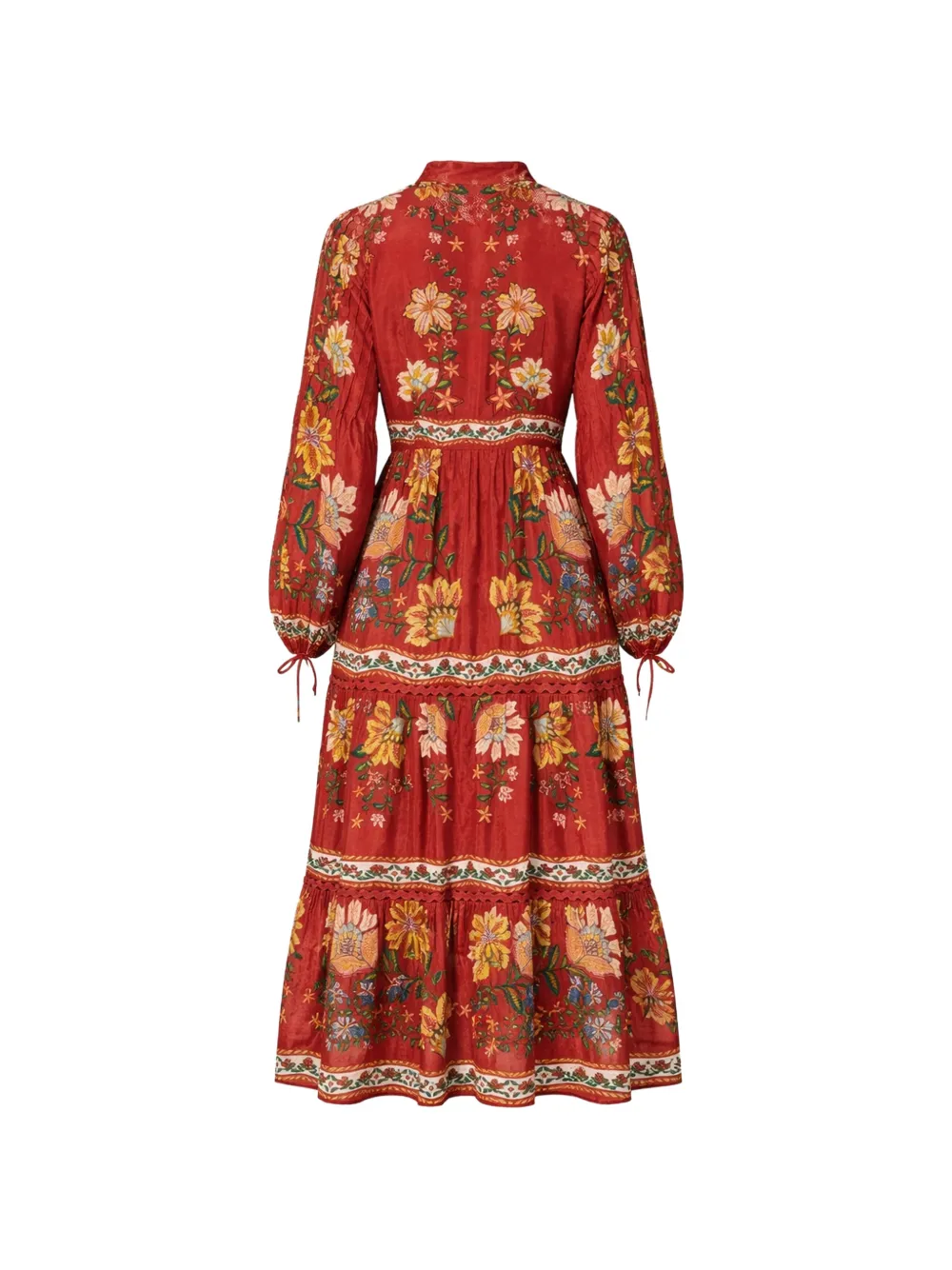 FARM Rio Garden Delight gelaagde maxi-jurk Rood