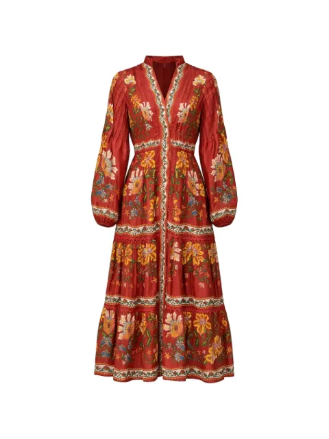 FARM Rio Garden Delight tiered maxi dress