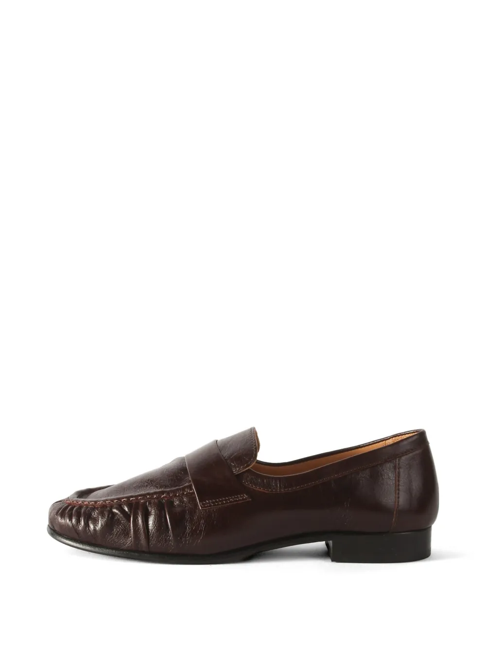Rejina Pyo ruched leather loafers - Marrone