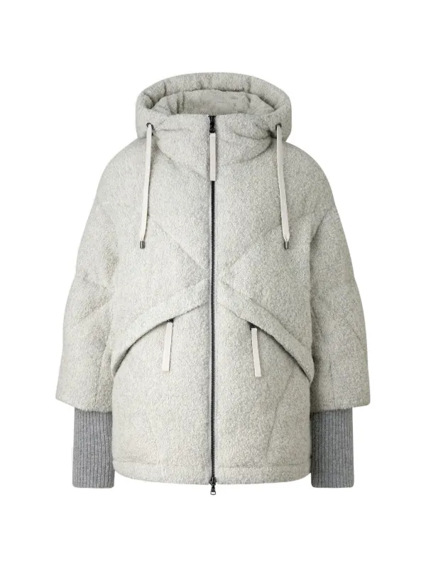 Bogner Sheryl Hooded Puffer Jacket in Grey