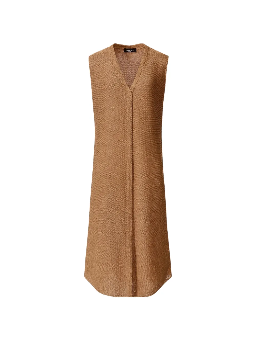 Fabiana Filippi V-neck knit sleeveless cardigan - Marrone