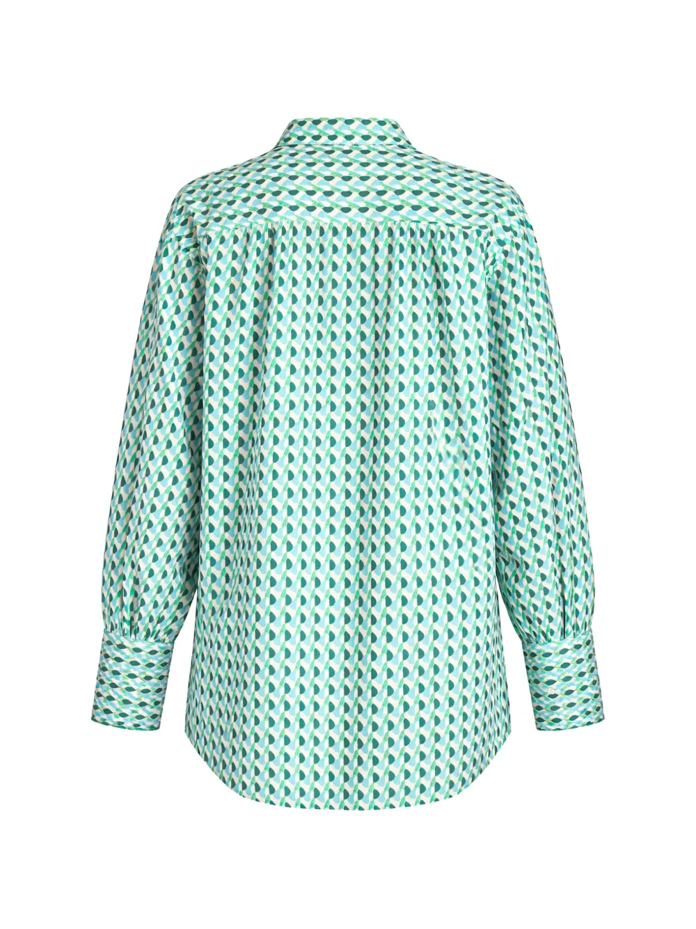  Seafolly Geometric Print Button Shirt - Green 