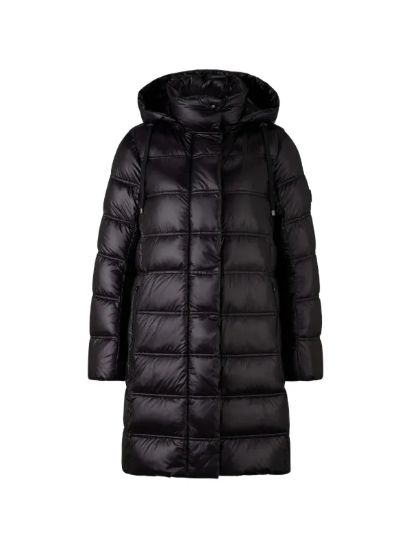 Bogner Lynn Detachable Hood Quilted Coat in Black
