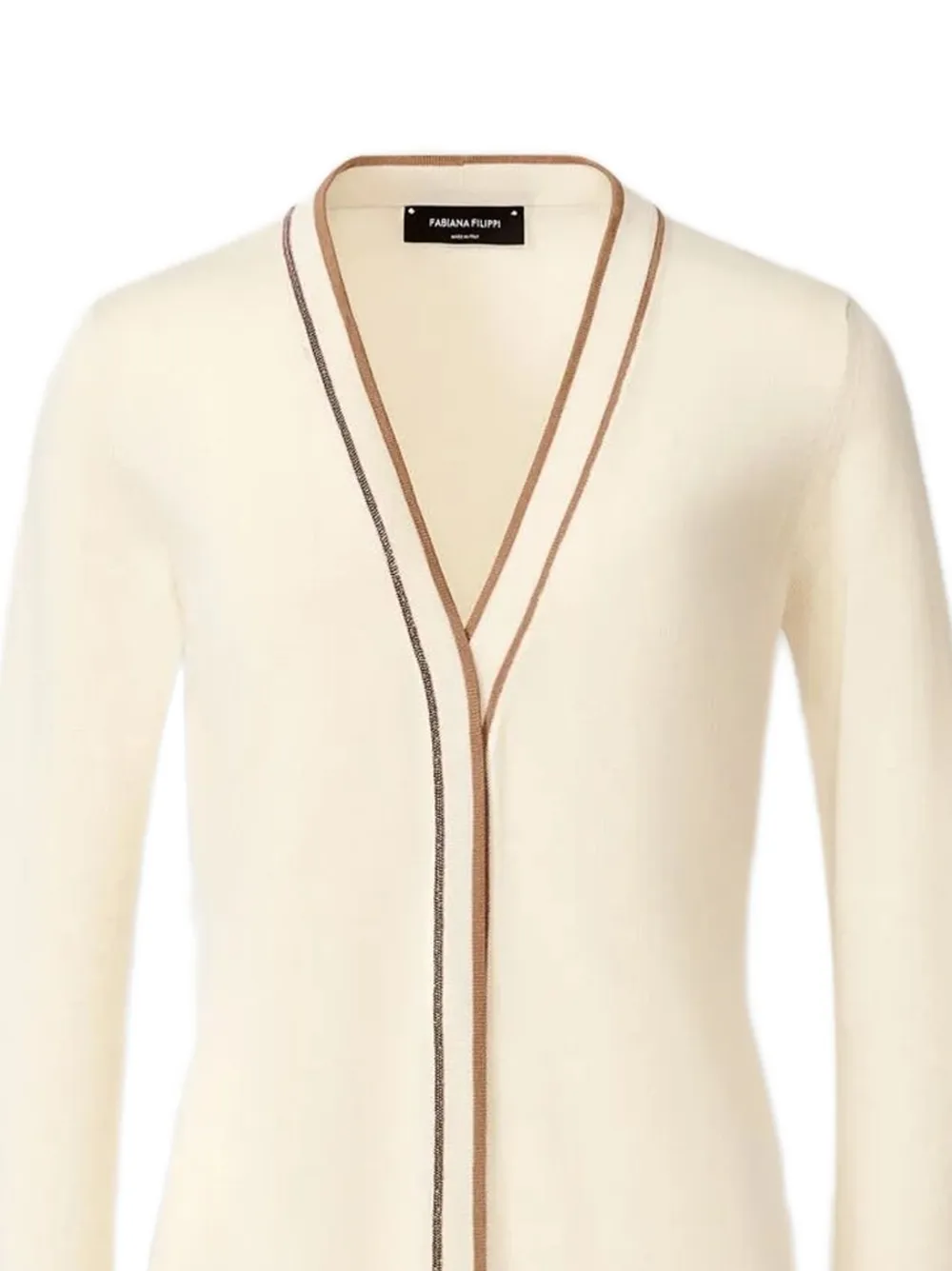 Fabiana Filippi Vest met V-hals Beige