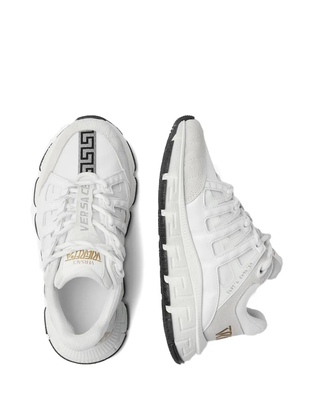 Versace Kids Sneakers met logo Wit