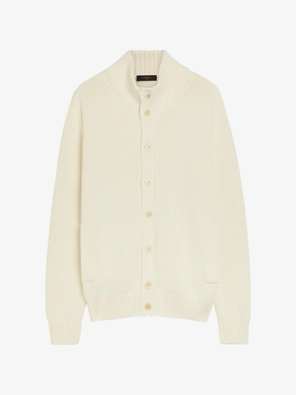 slowear ribbed cotton cardigan | Neutrals | Image 1