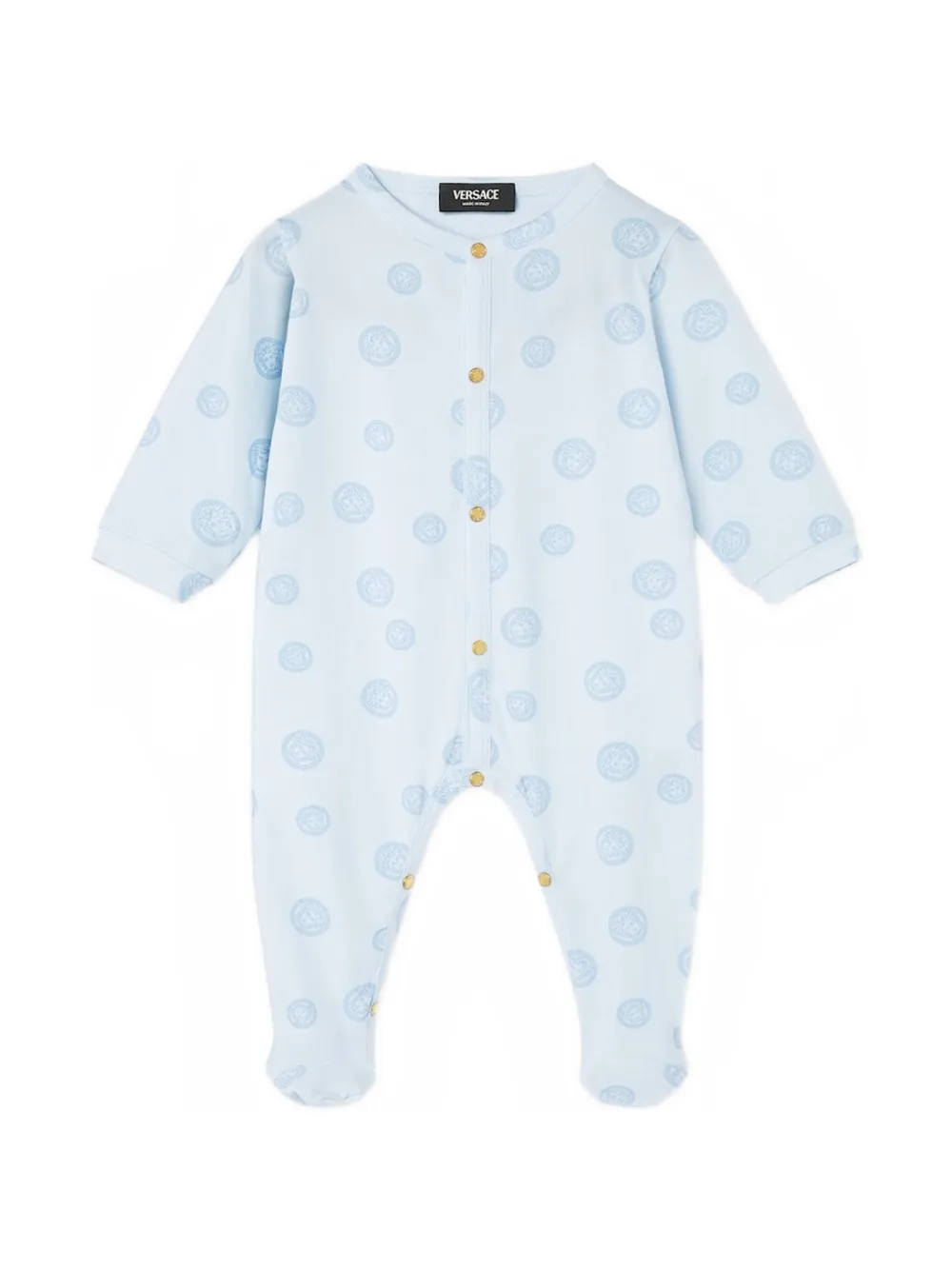 Versace Kids medusa-print pajama - Blu