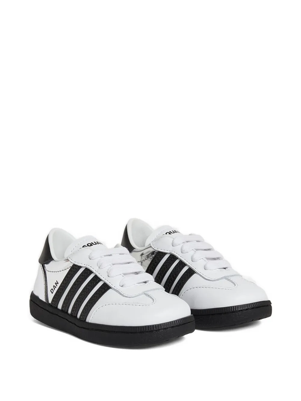 Dsquared2 Kids' Striped Panel Sneakers In Multi
