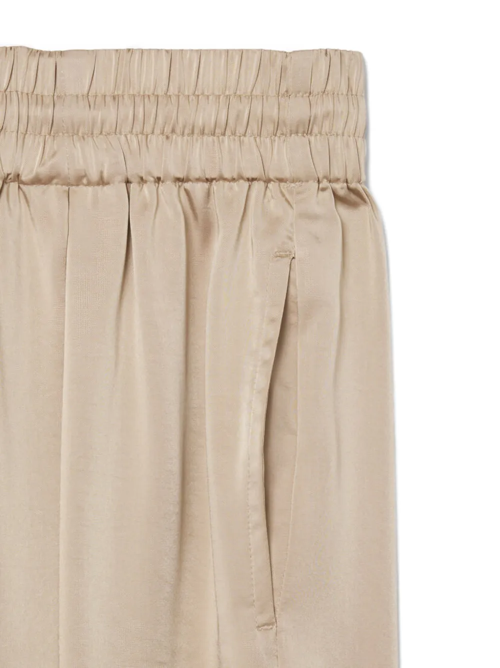 Lacoste Elastische palazzo broek Beige