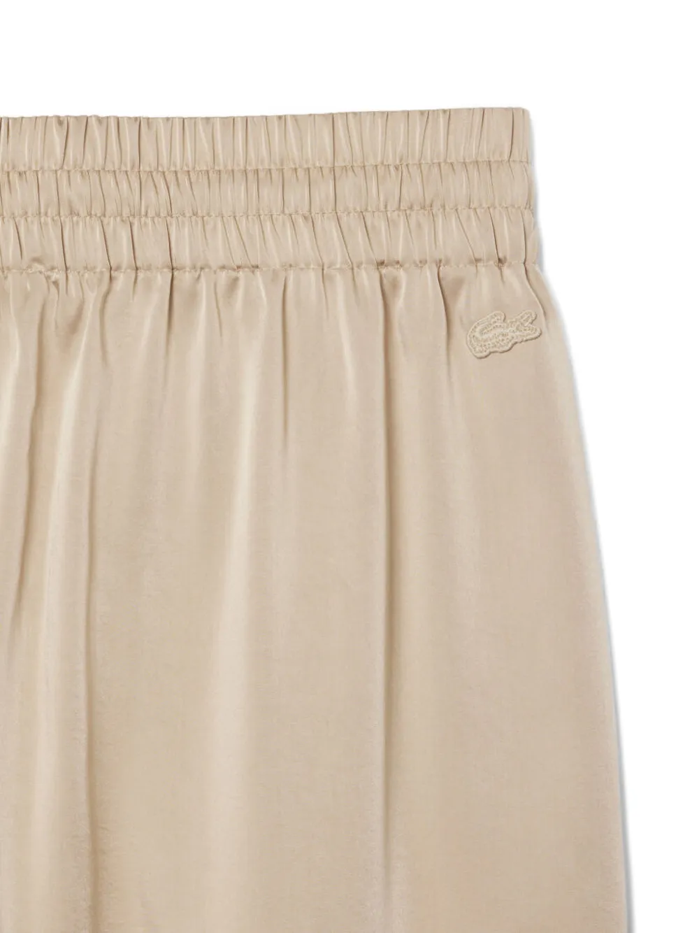 Lacoste Elastische palazzo broek Beige