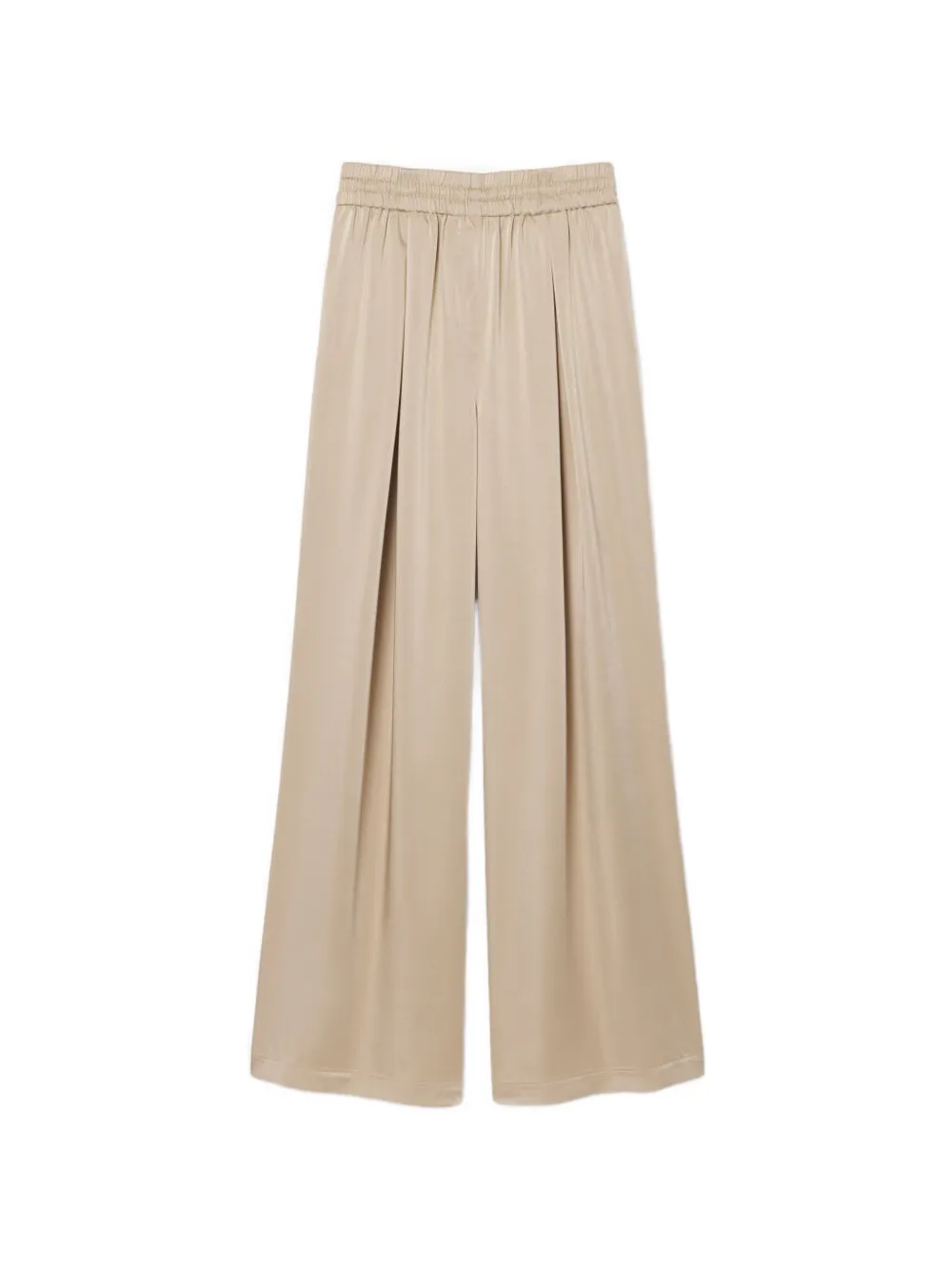 Lacoste elasticated pleated palazzo pants - Nude