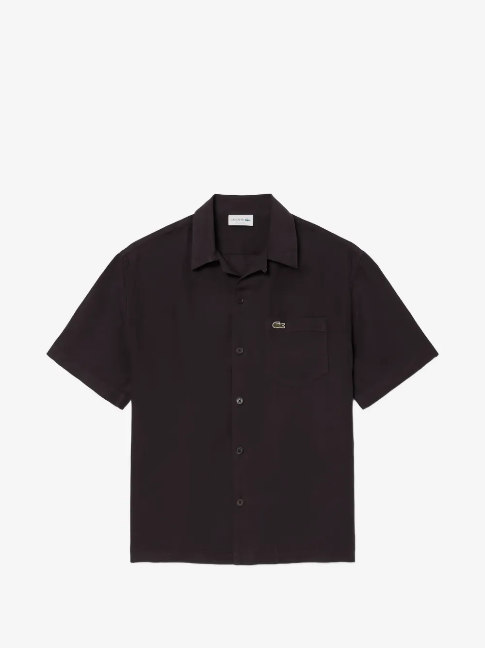 Lacoste buttoned short-sleeved shirt | Brown | Image 1