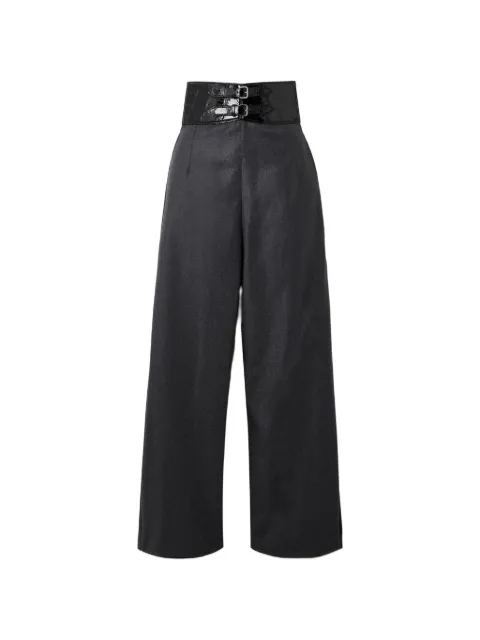 Alaïa buckle-detail trousers