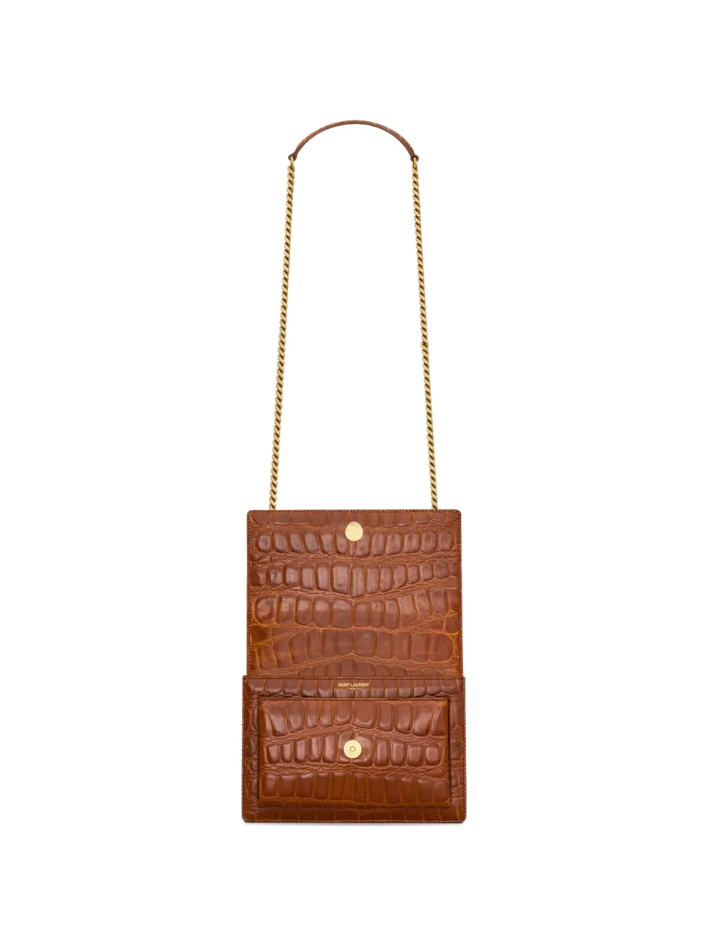 Saint Laurent Sunset kleine crossbodytas Bruin