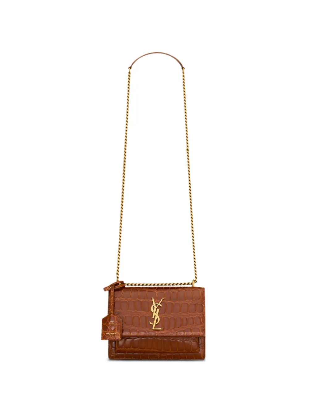 Saint Laurent Sunset small in crocodile embossed leather