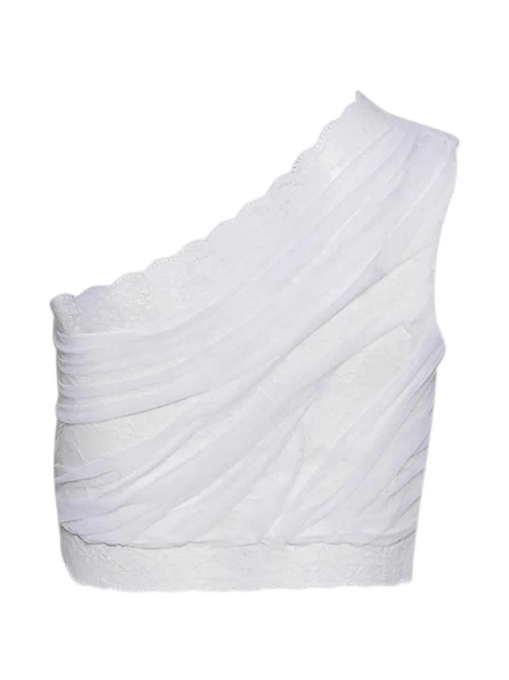  Di Petsa Lace-detail Crop Top - White 