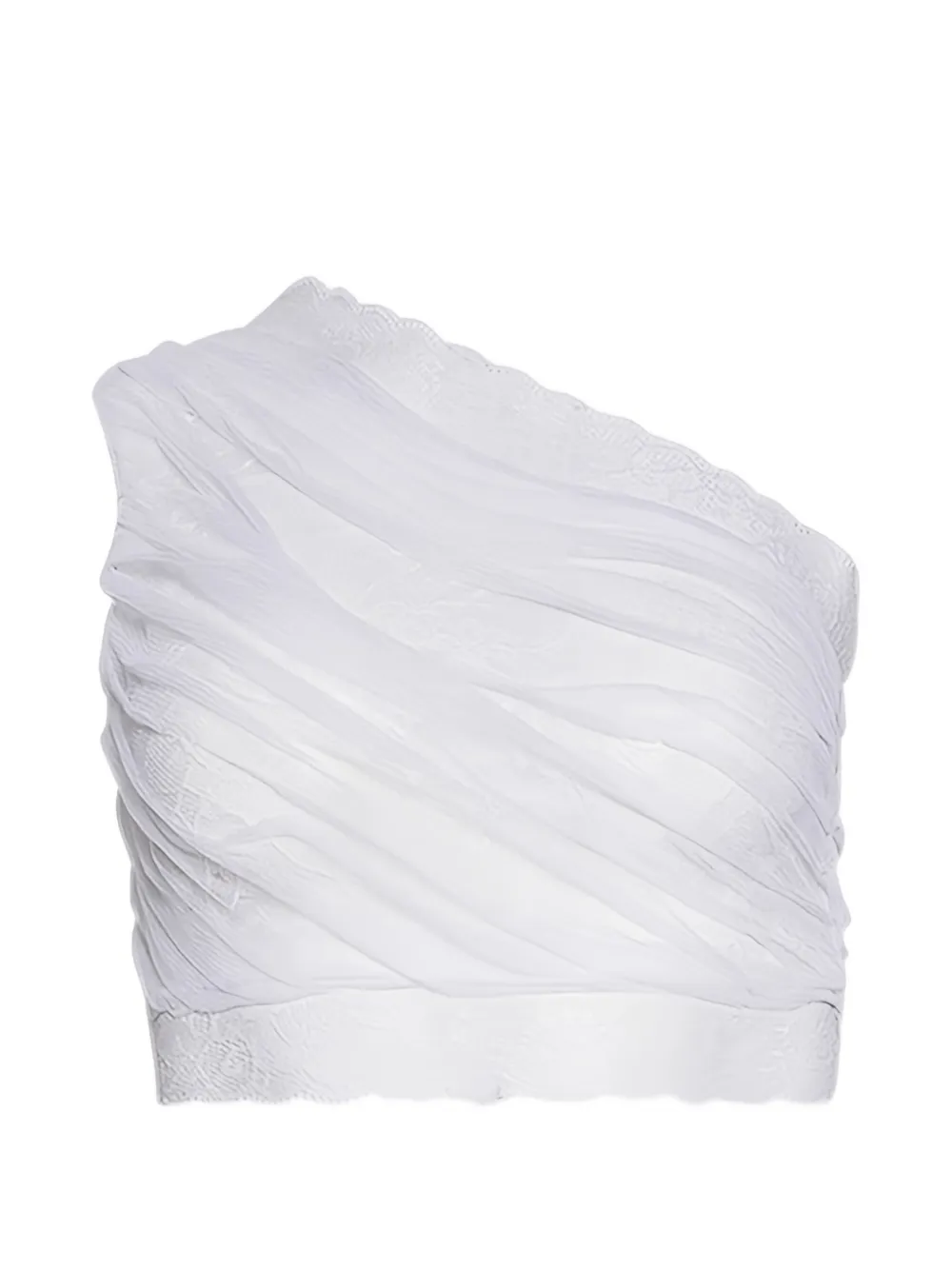 Di Petsa lace-detail crop top - Bianco
