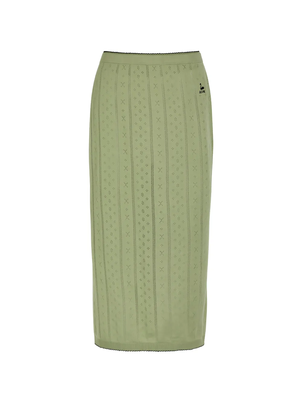 B.B. Walace pointelle-knit midi skirt - Verde
