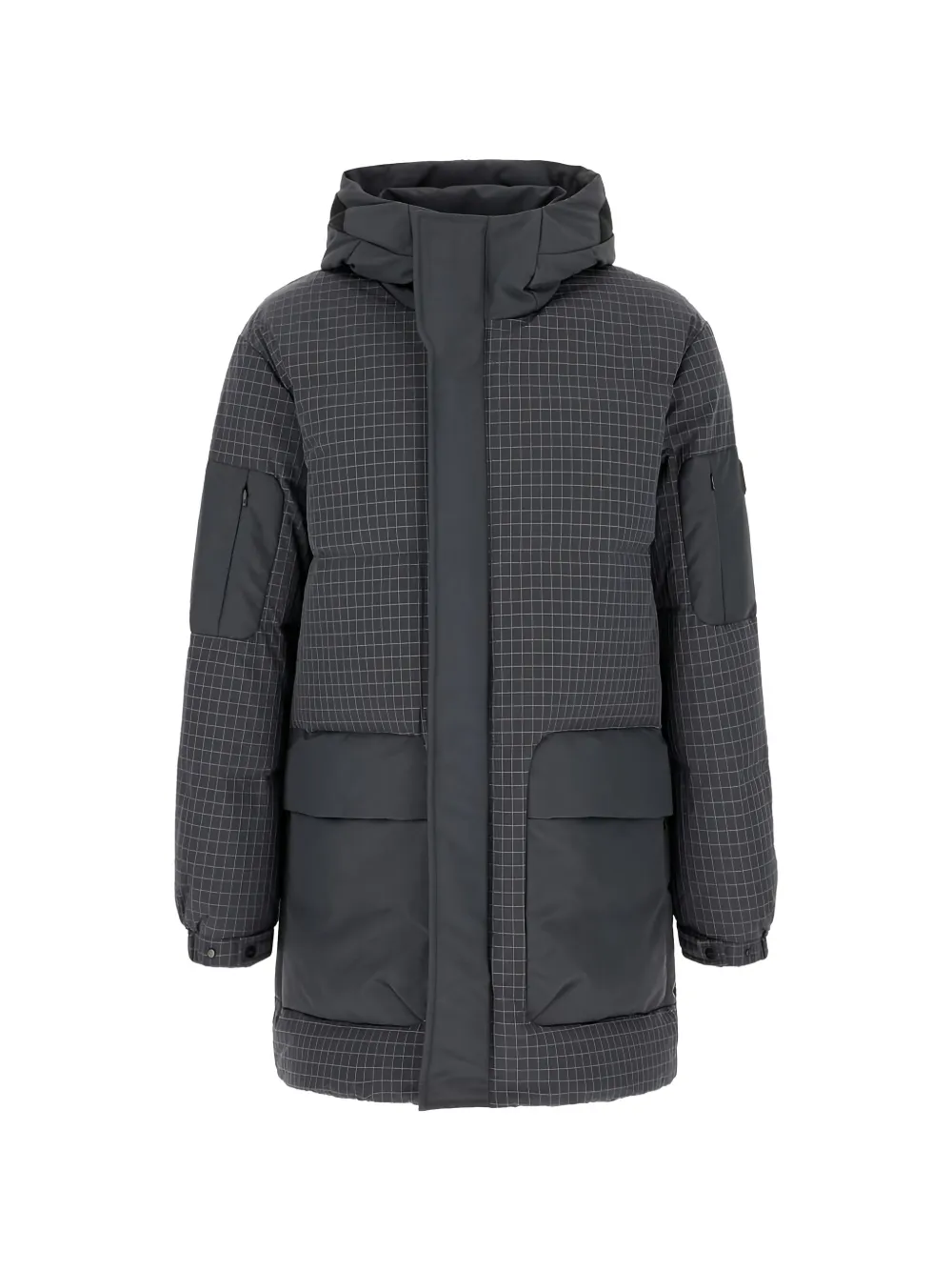 Duno Dynamite grid-pattern coat | Grey | Image 1