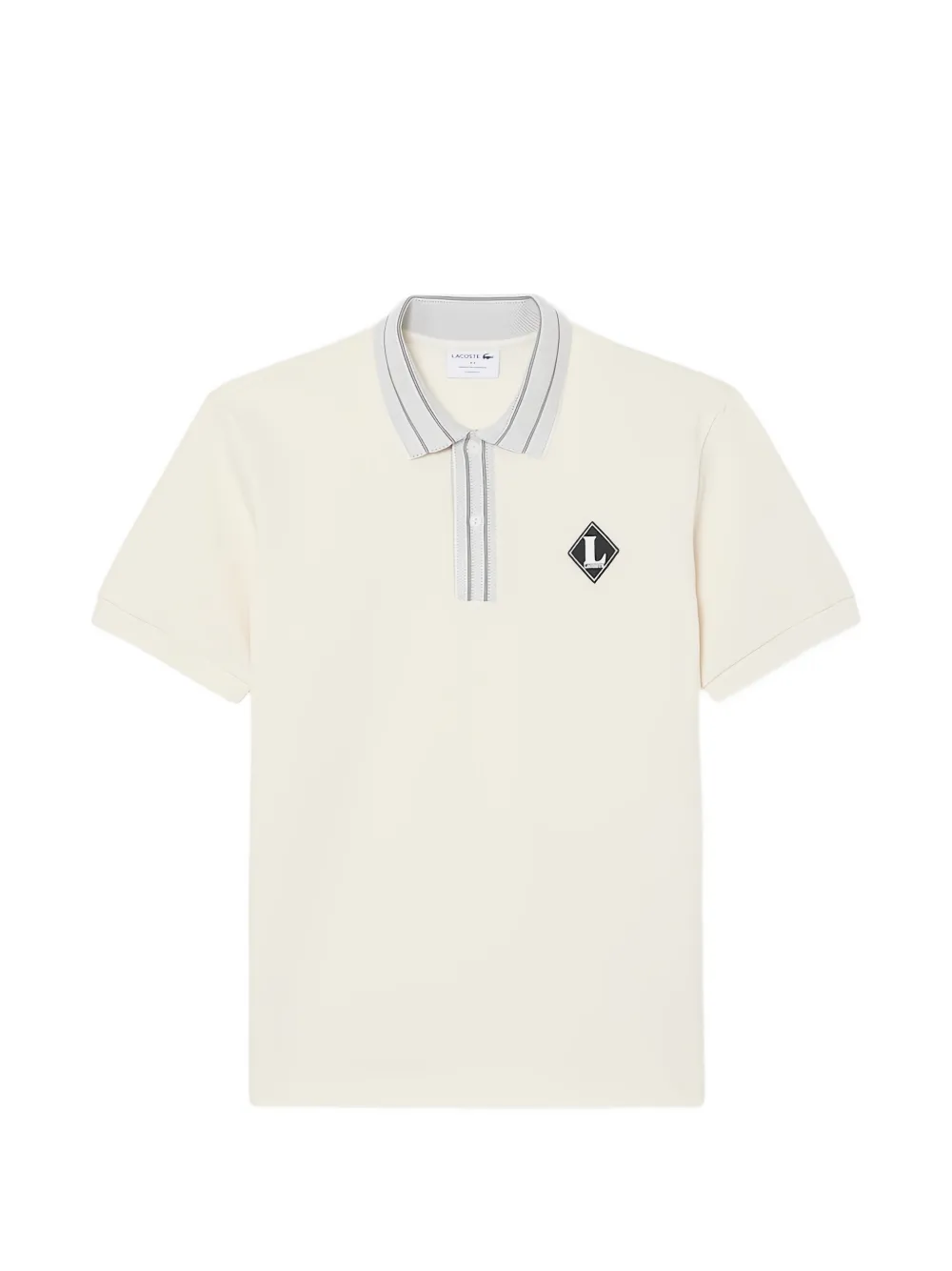 Lacoste logo-patch polo shirt - Nude