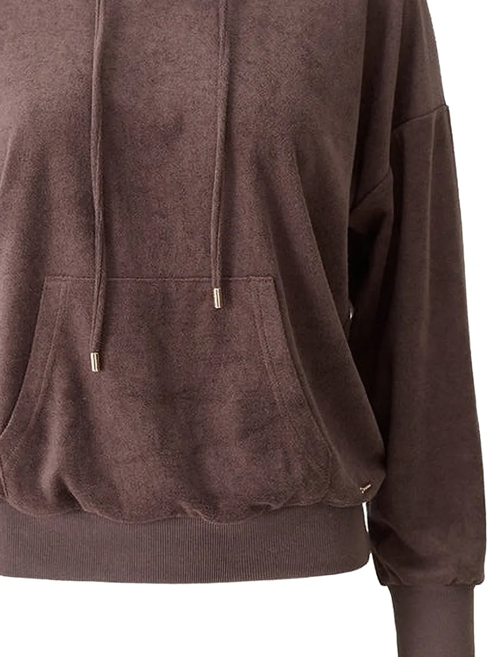  Melissa Odabash Hooded Kangaroo Pocket Sweatshirt - Brown 
