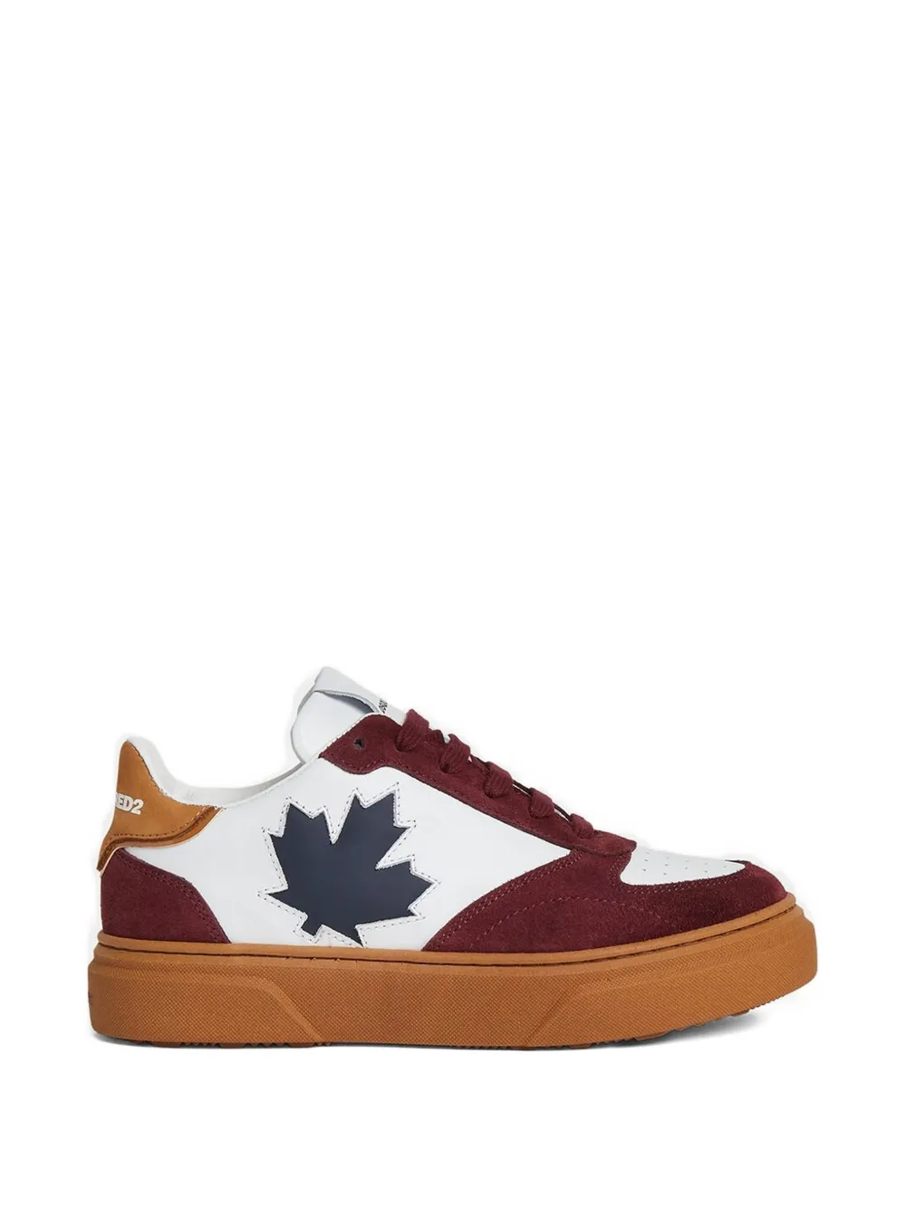 DSQUARED2 KIDS leaf-motif sneakers Wit