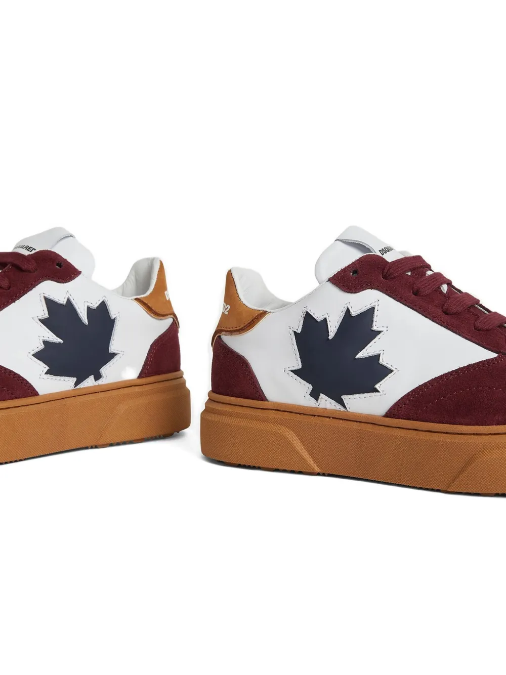 DSQUARED2 KIDS leaf-motif sneakers Wit