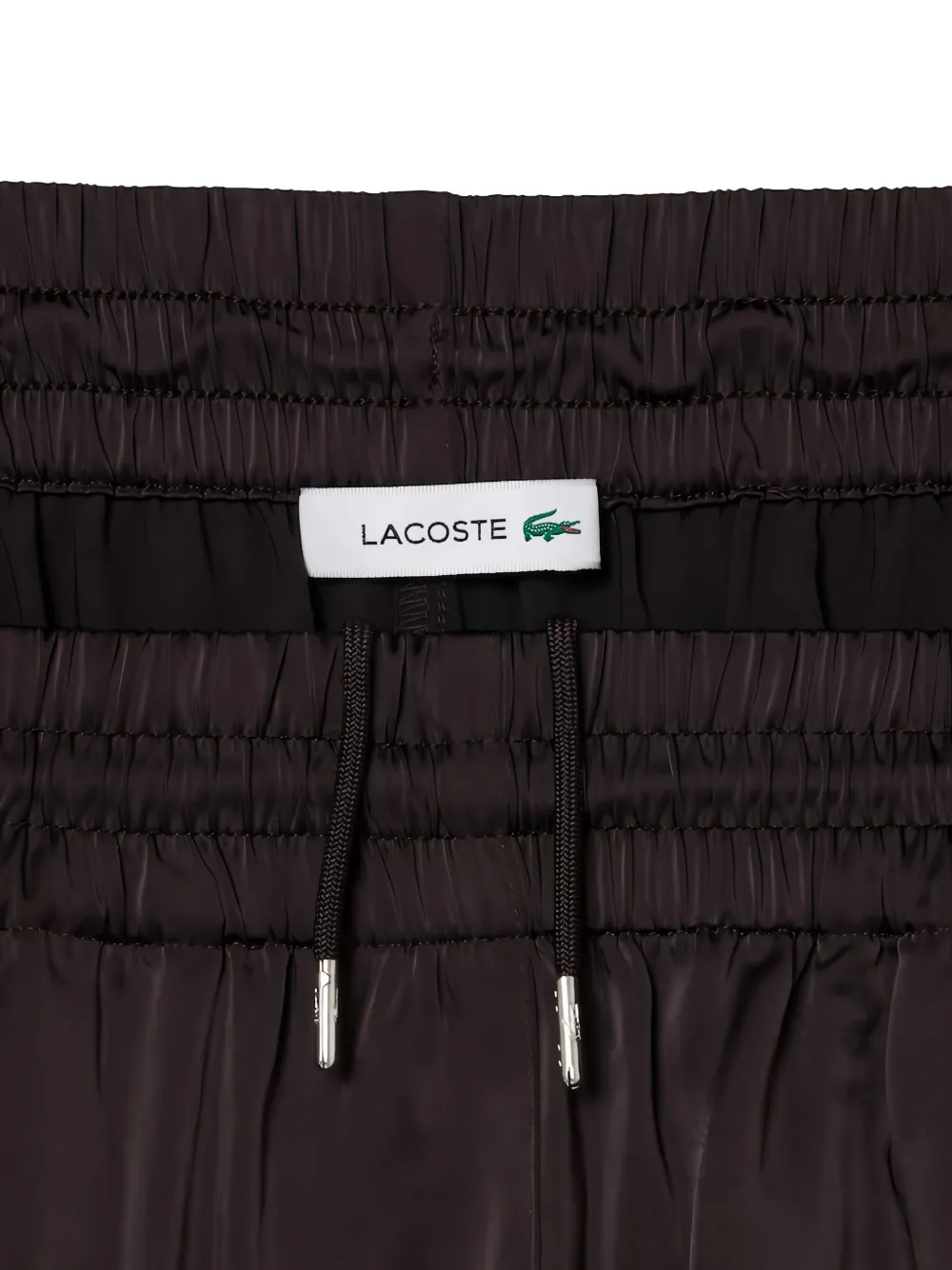Lacoste Broek met elastische taille Bruin