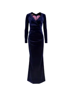 evening dresses with sleeves and long Long-Sleeve Long Embellished Formal Dress CLCD864 Silver / 2