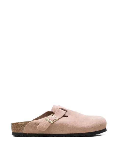 Birkenstock Boston buckle leather mules