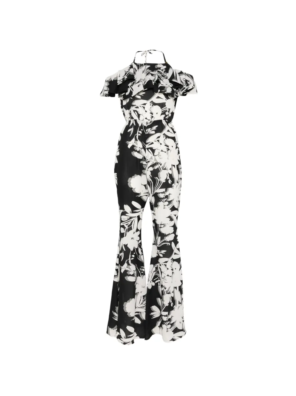 Catalina D'anglade floral ruffled jumpsuit - Nero