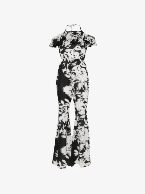 Catalina blommig jumpsuit med volang