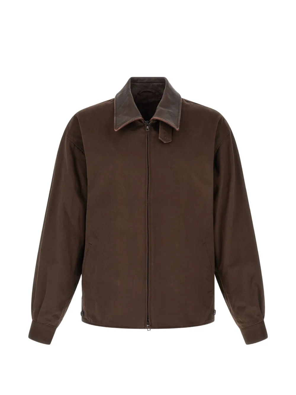 STEIN leather-collar jacket | Brown | Image 1