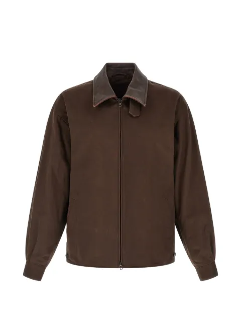 STEIN leather-collar jacket