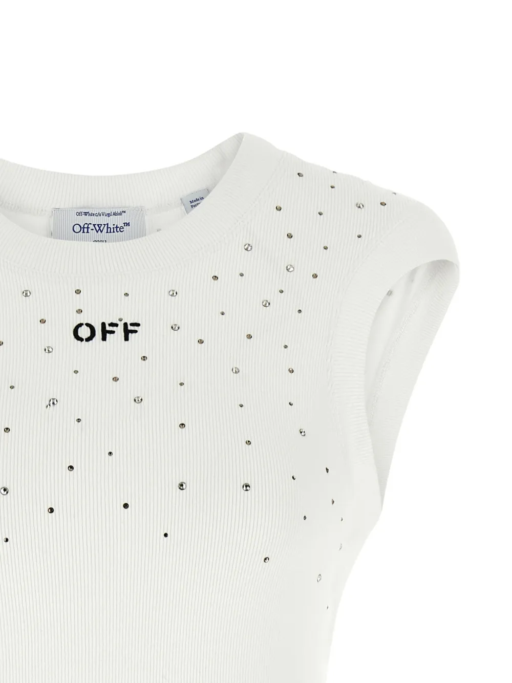  Off-white Ribbed Tank Top 
