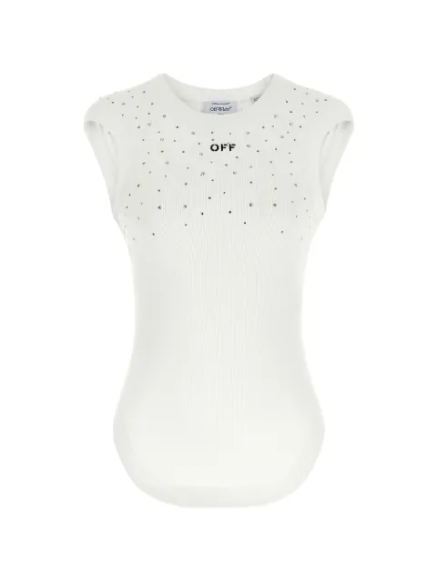 Off-White ribbed tank top