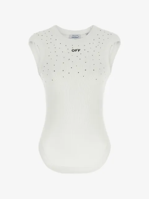Off-White ribbed tank top