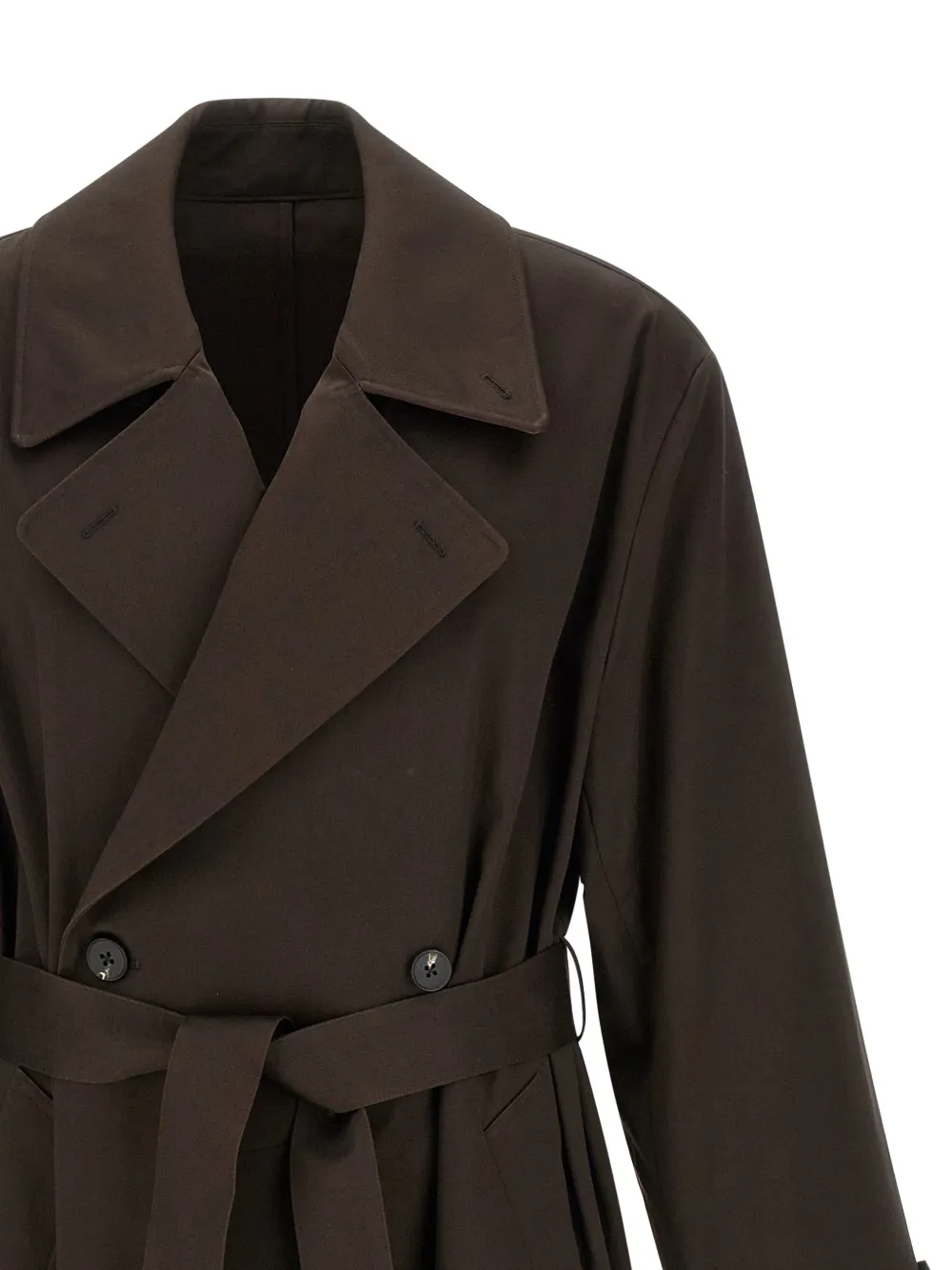 STEIN Trenchcoat met dubbele rij knopen Bruin