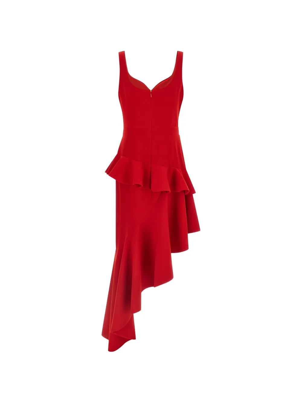 Catalina Asymmetrische midi-jurk Rood