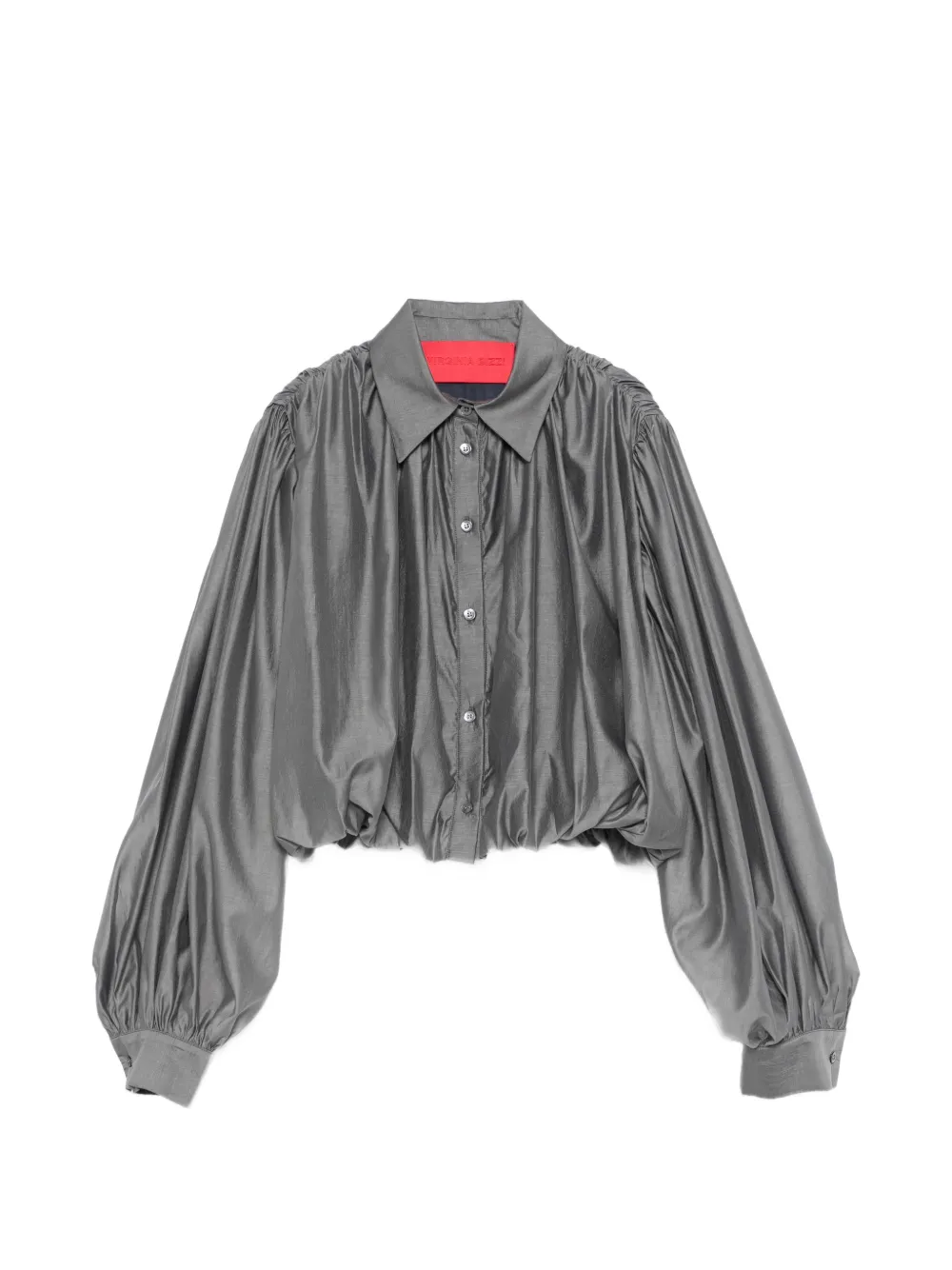 VIRGINIA BIZZI balloon-sleeve blouse - Grey